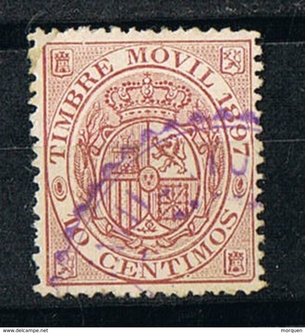 Sello 10 Cts Fiscal Postal, Timbre Movil 1897, VARIEDAD Impresion º - Postage-Revenue Stamps