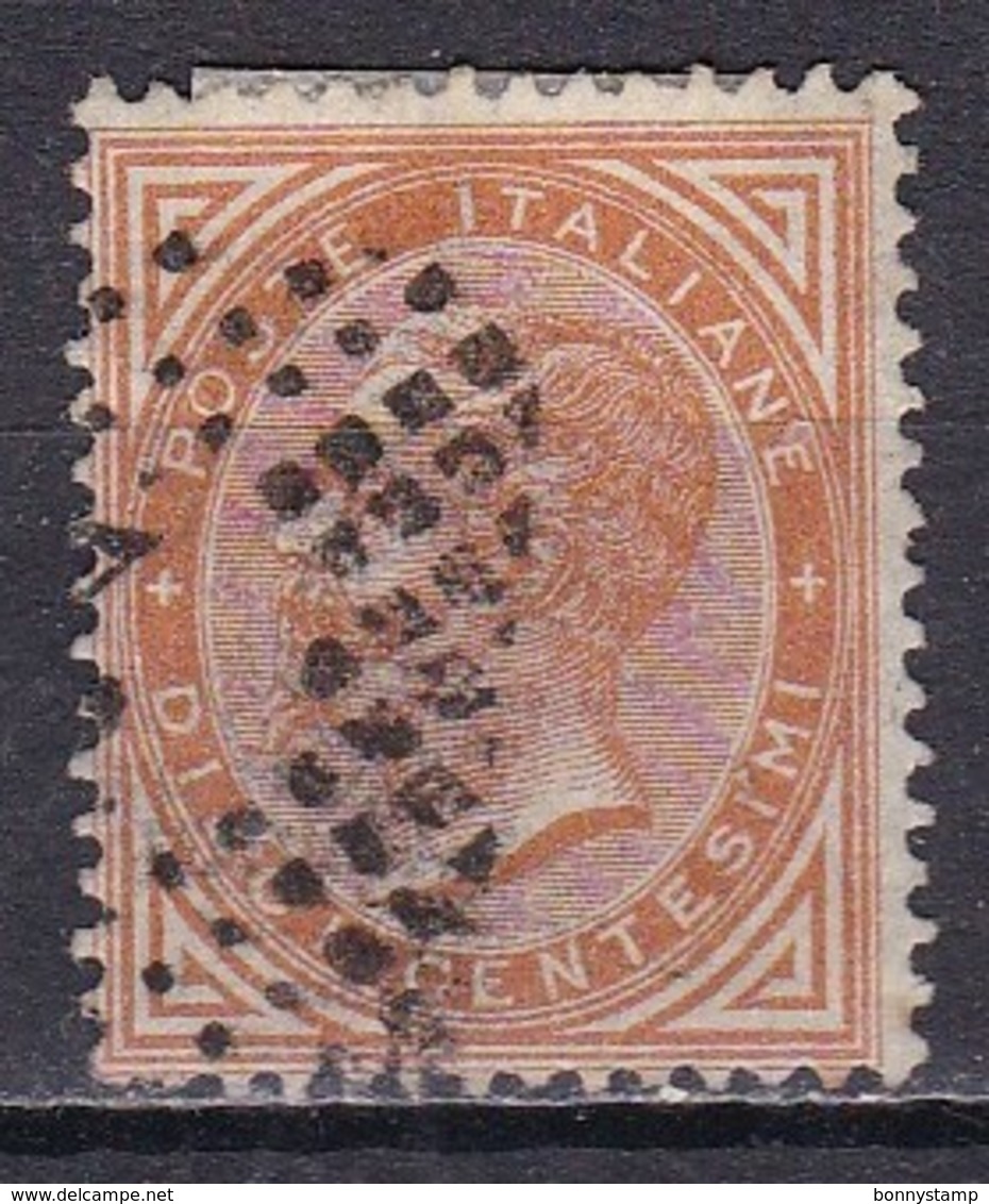 Regno D'Italia, 1863 - 10c Serie De La Rue O Effige Di Vittorio Emanuele II - Nr.17T Usato° - Usati