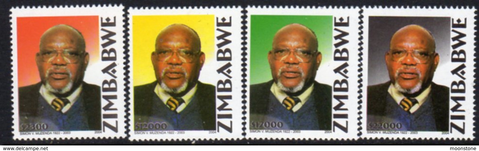 Zimbabwe 2004 1st Anniversary Of Death Of Simon Vengai Muzenda Set Of 4, MNH, SG 1139/42 (BA2) - Zimbabwe (1980-...)