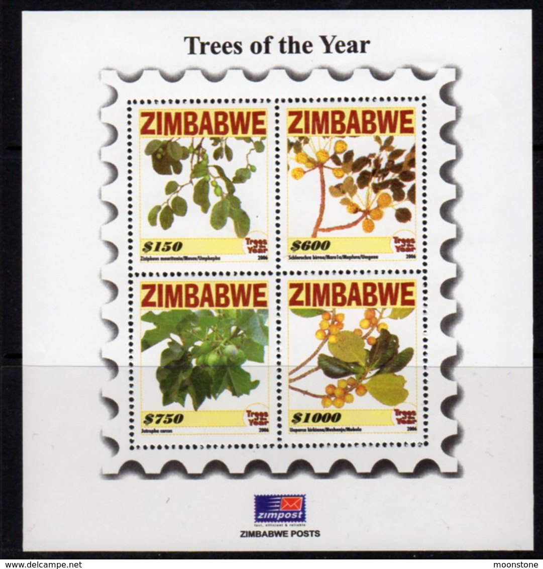 Zimbabwe 2006 Trees Of The Year MS, MNH, SG 1210 (BA) - Zimbabwe (1980-...)
