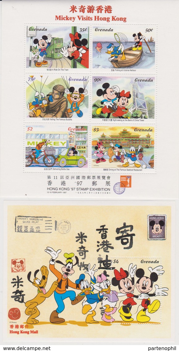 Grenada - MNH - Cartoons - Disney - Mickey Visits Hong Kong - Disney