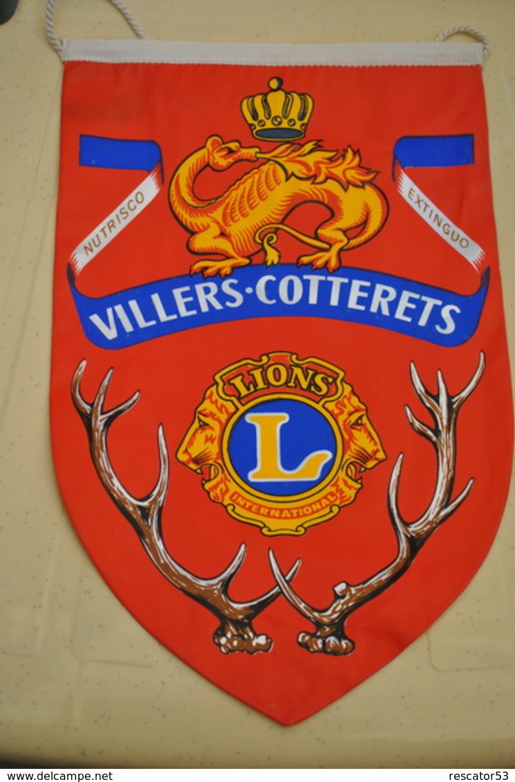 Rare Fanion Lion's Club Le Havre ExpensionVillers-Cotterets - Autres & Non Classés