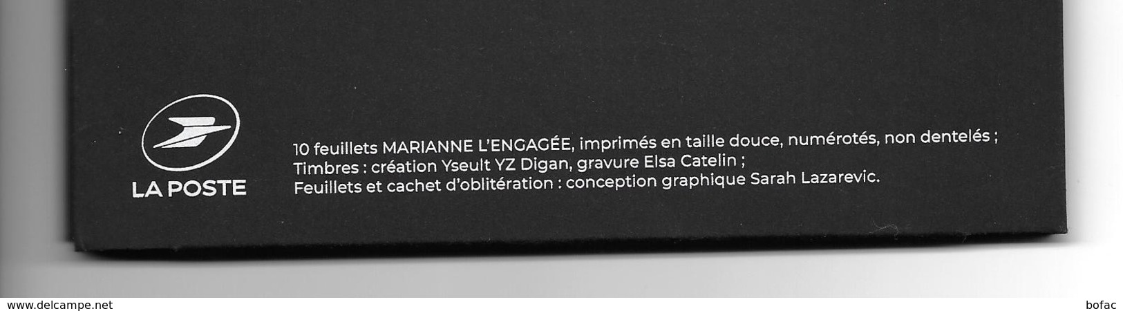 Yseult Marianne l'Engagée petit coffret de 10 feuillets tirage 8000 exemplaires Num. 2996  14 scans lire description