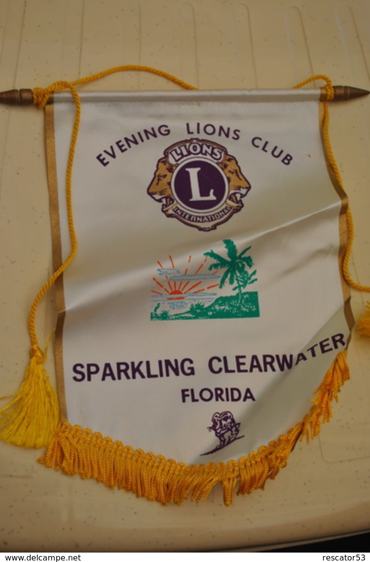 Rare Fanion Lion's Club Sparkling Clearwater Floride - Other & Unclassified