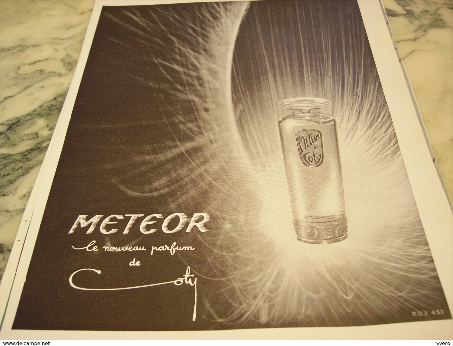 ANCIENNE PUBLICITE PARFUM METEOR  DE COTY  1951 - Affiches