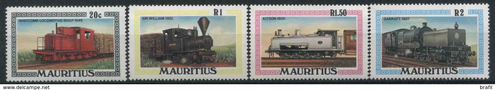 1979 Mauritius, Treni Di Mauritius, Serie Completa Nuova (**) - Maurice (1968-...)