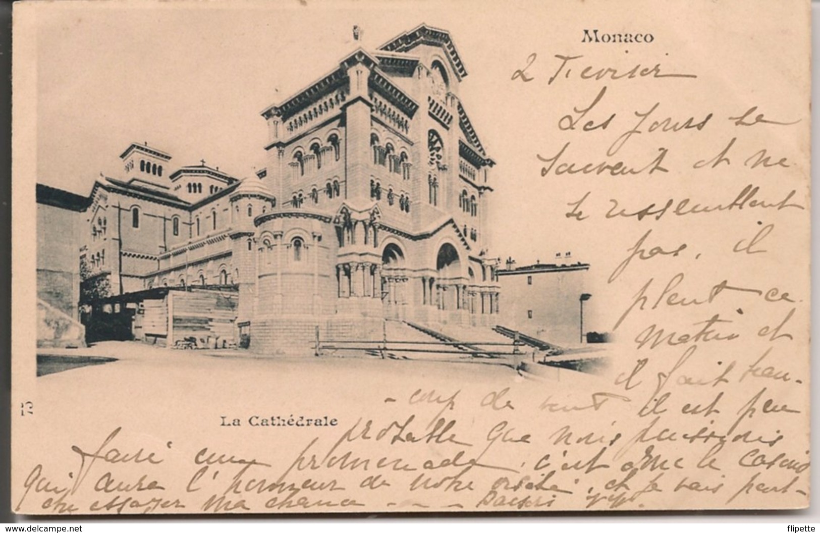 L20J477 - Monaco - La Cathédrale  - Carte Précurseur - Kathedrale Notre-Dame-Immaculée