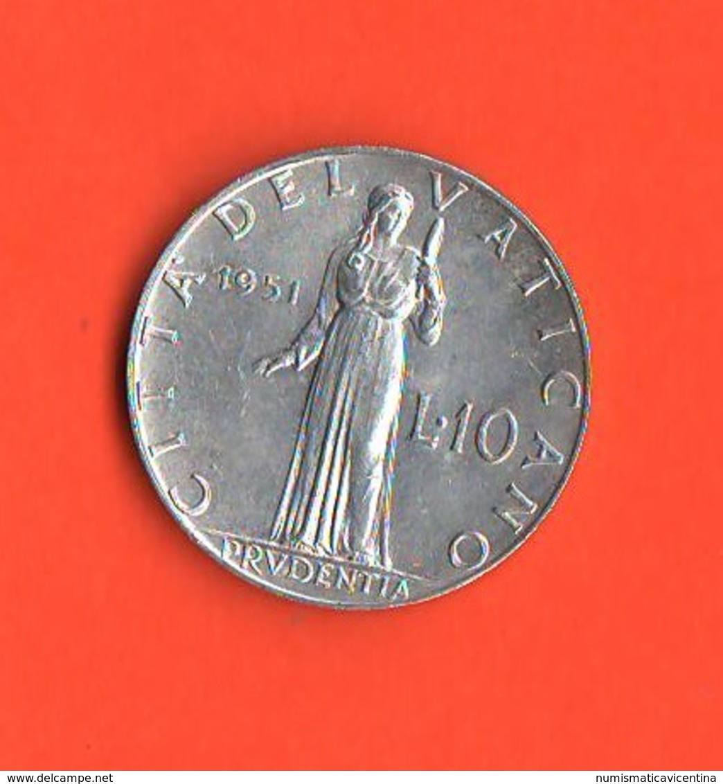 10 Lire 1951 Papa Pio XII° Vaticano Vatikan State - Vatican