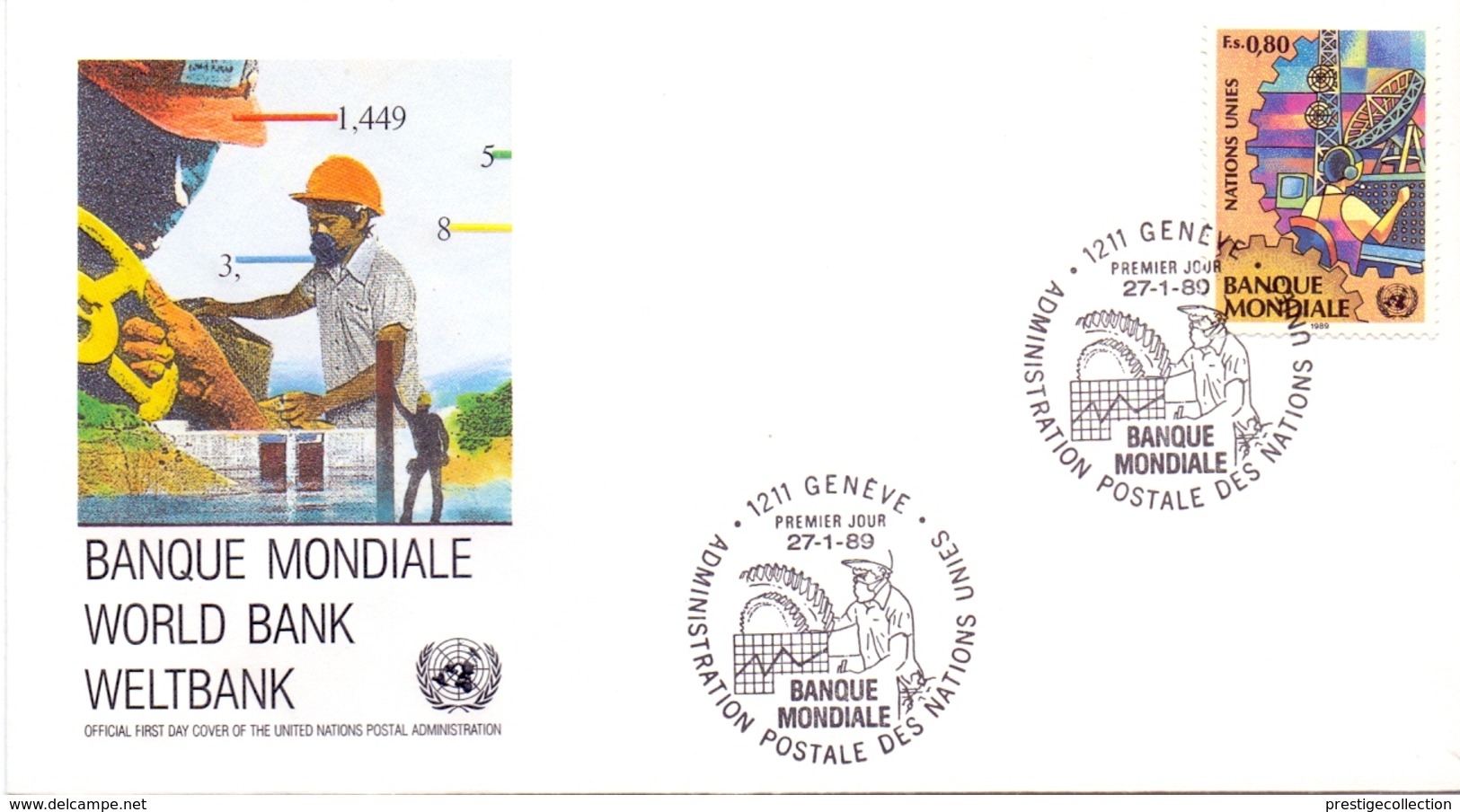 GENEVE COLLECTION  4 PIECES WORLD BANK (GEN190076) - FDC