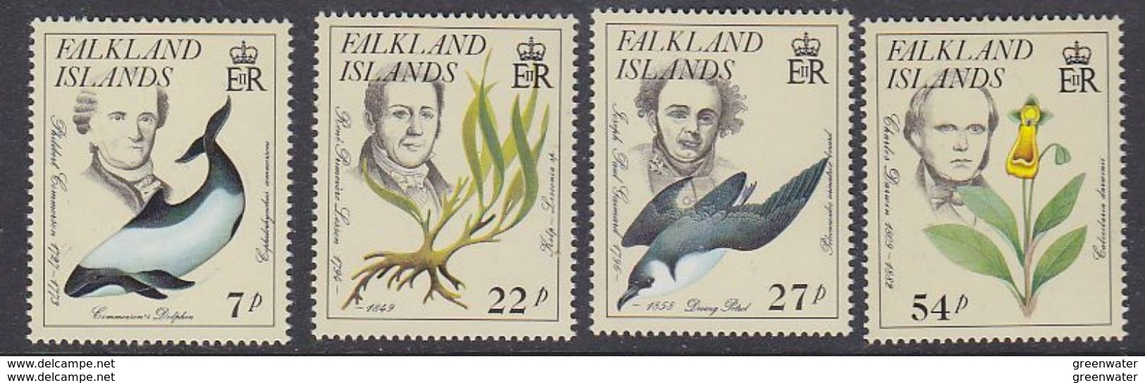 Falkland Islands 1985 Early Naturalists 4v ** Mnh (41648) - Falklandeilanden