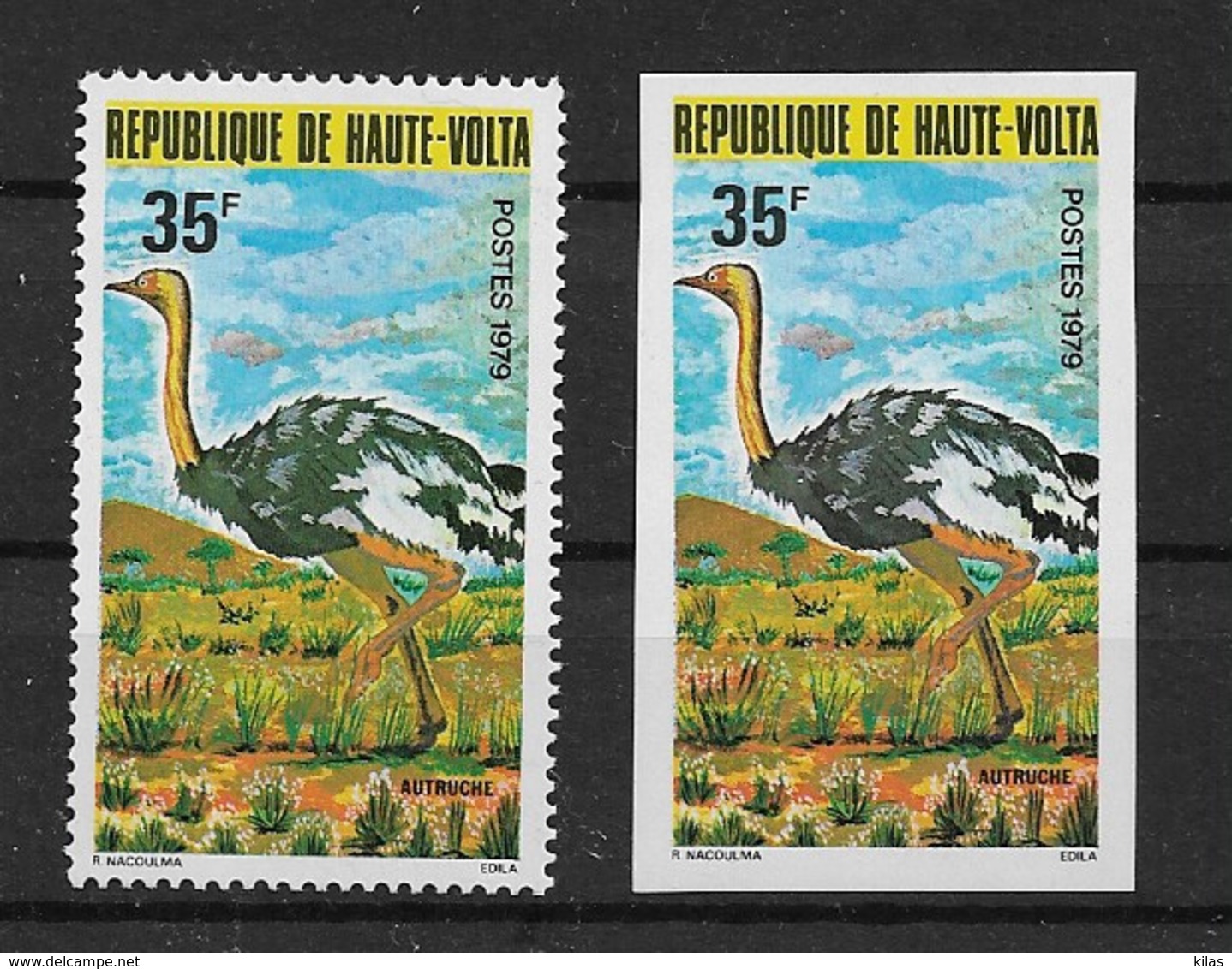 UPPER VOLTA 1979 BIRDS "ostriches" MNH - Autruches