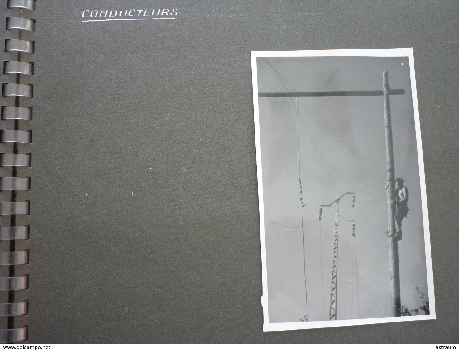 album 80 photos-ligne 63 KW Quimper /Rumengol-troncon Douarnenez-construction d'une ligne electrique en 1951