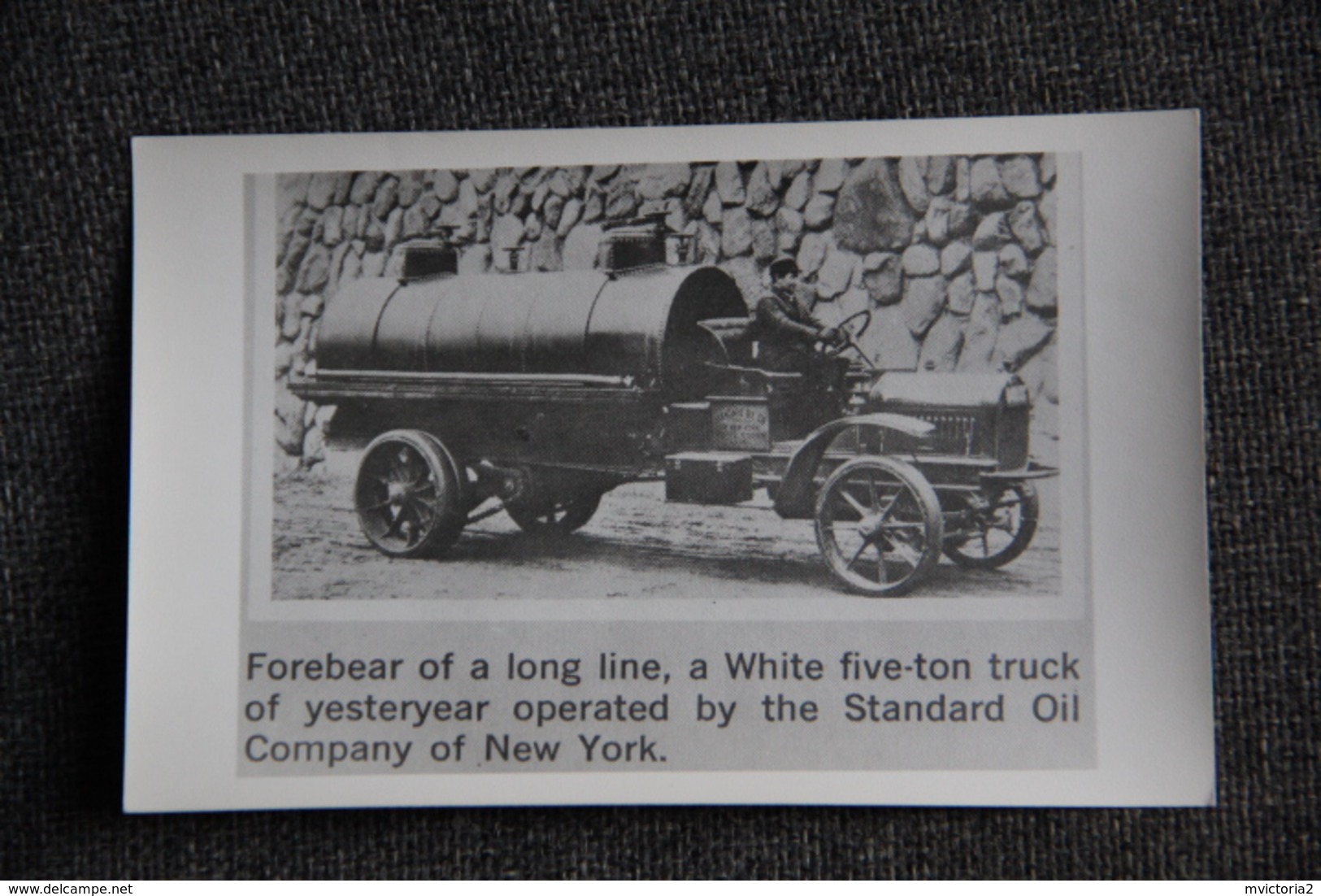 A White Five Ton Truck ( Oil Company Of NEW YORK). - Automobiles