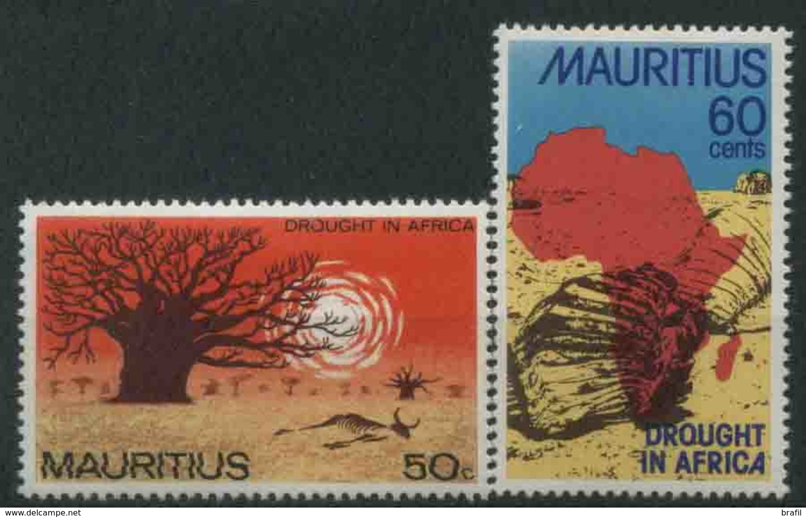 1975 Mauritius, Lotta Carestia , Serie Completa Nuova (**) - Mauritius (1968-...)