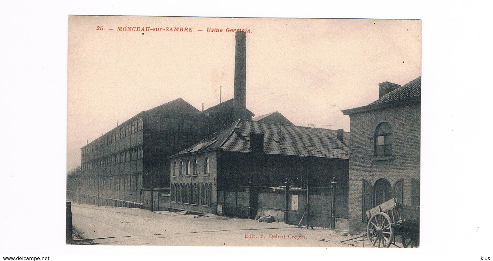 Monceau-sur -sambre Usine Germain Carte Rare - Charleroi