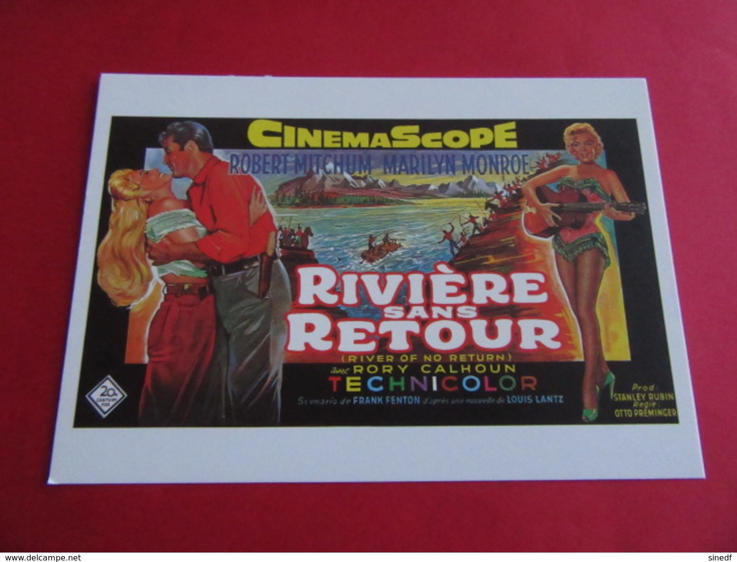 MARILYN MONROE  Affiche Belge Filmriviere Sans Retour1954  EDIT Hazan N° Actrice Artiste Chanteuse - Entertainers