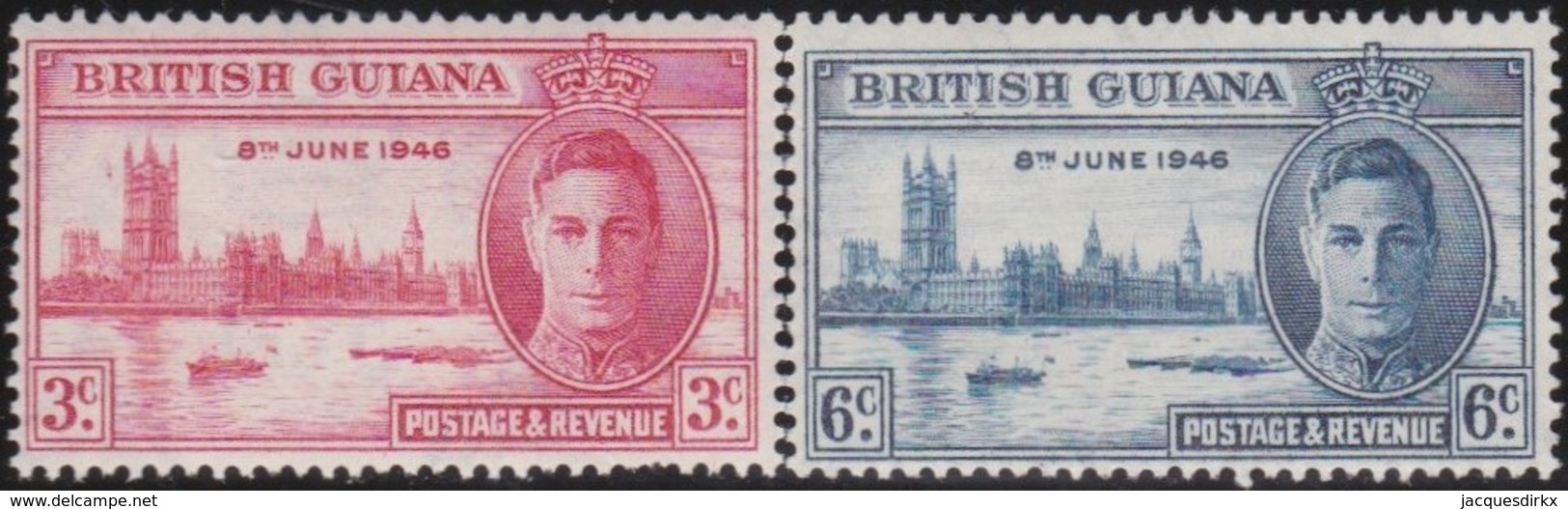 British Guiana   .     SG   .    320/321    .     *      .  Ongebruikt      .   /   .   Mint-hinged - Guyane Britannique (...-1966)