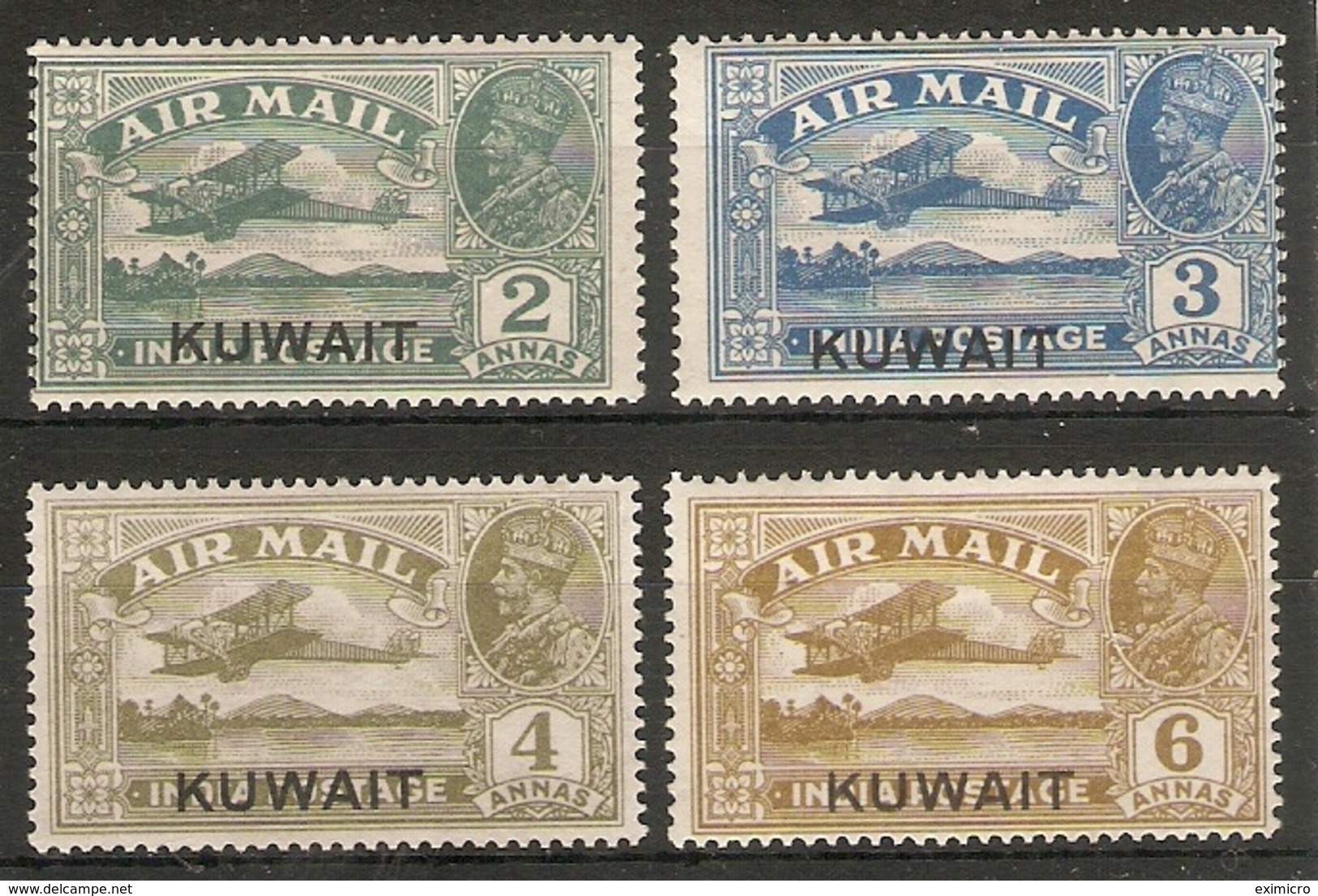 KUWAIT 1933 - 1934 AIR SET SG 31/34 MOUNTED MINT Cat £180 - Kuwait