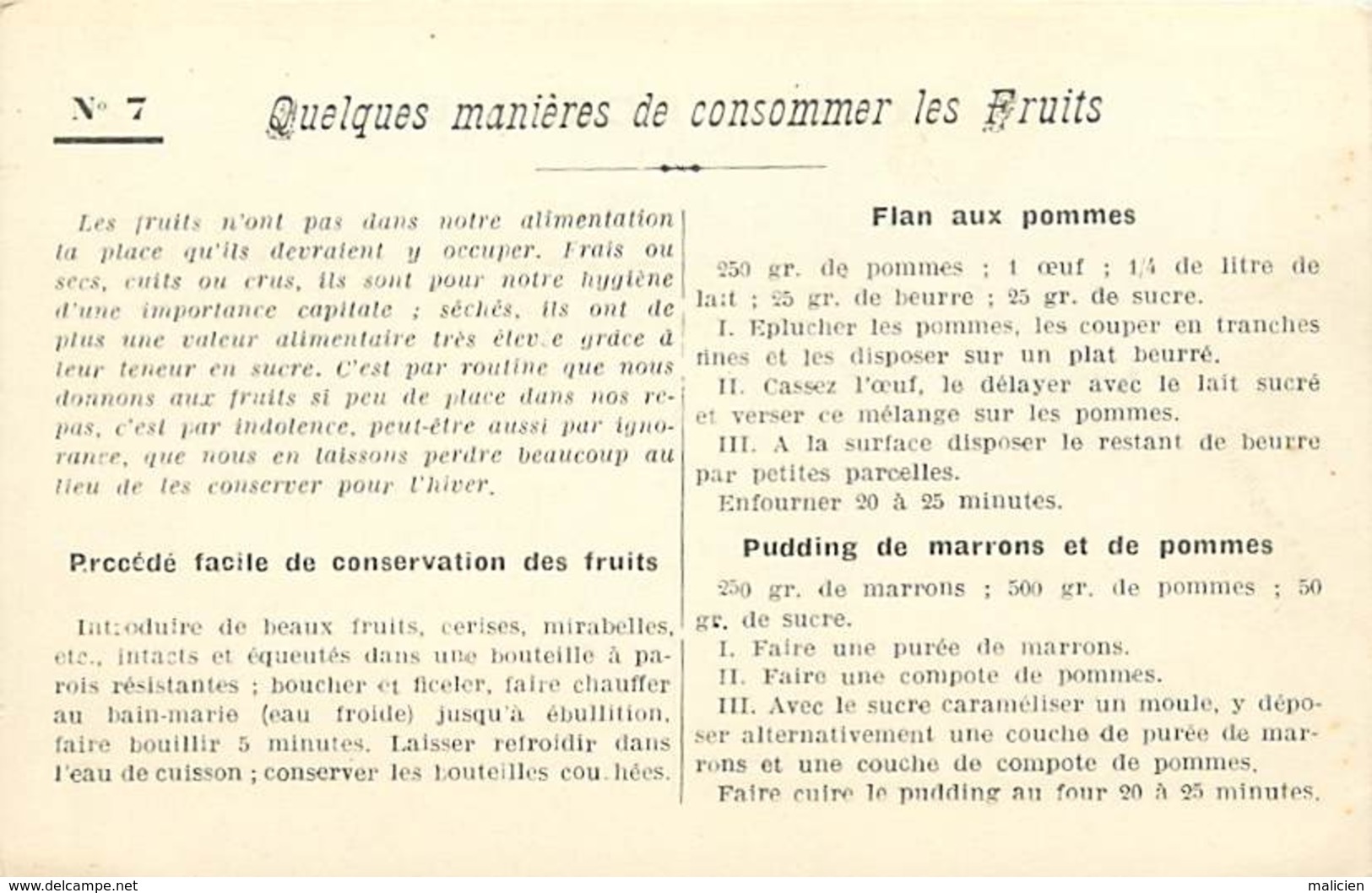 -ref-A983- Recettes - Federation Française De L Enseignement Menager - N°7 - Consommer Les Fruits  - Ecole - Ecoles - - Recettes (cuisine)