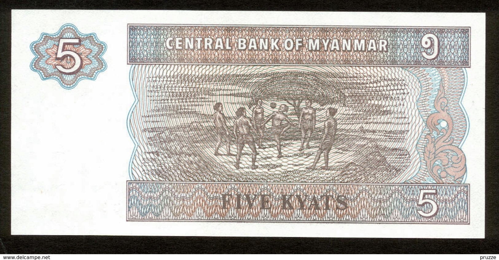 Myanmar 1996, 5 Kyats, CJ3705443, UNC, Kassenfrisch - Myanmar