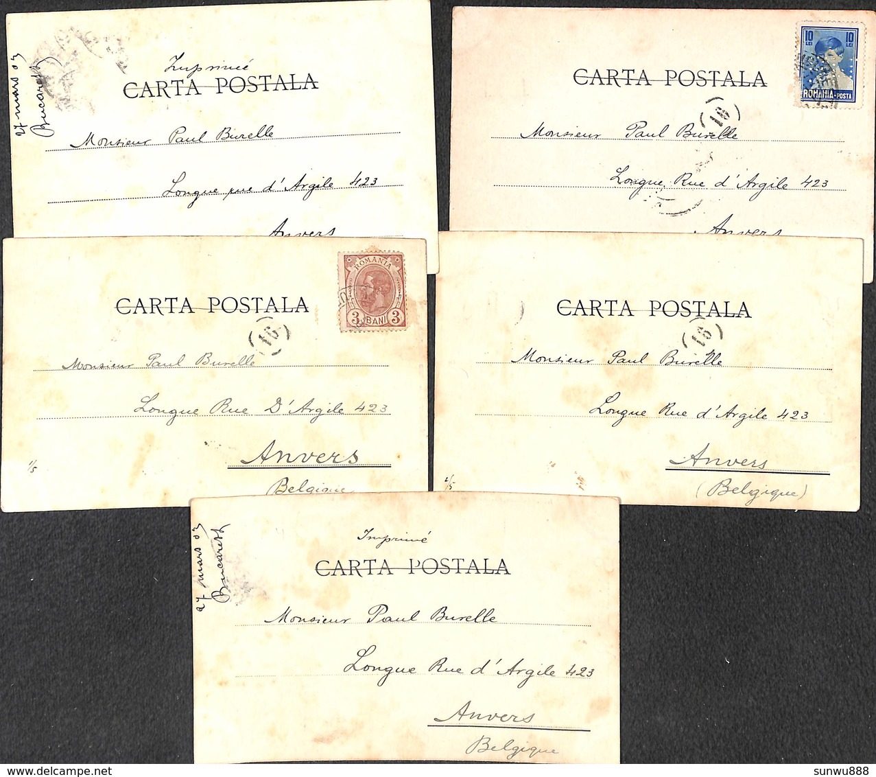 Romania - Salutari Din Romania - Lot Of 5 Postcards Edit. Ad. Maier & D Stern, 1903) - Roumanie