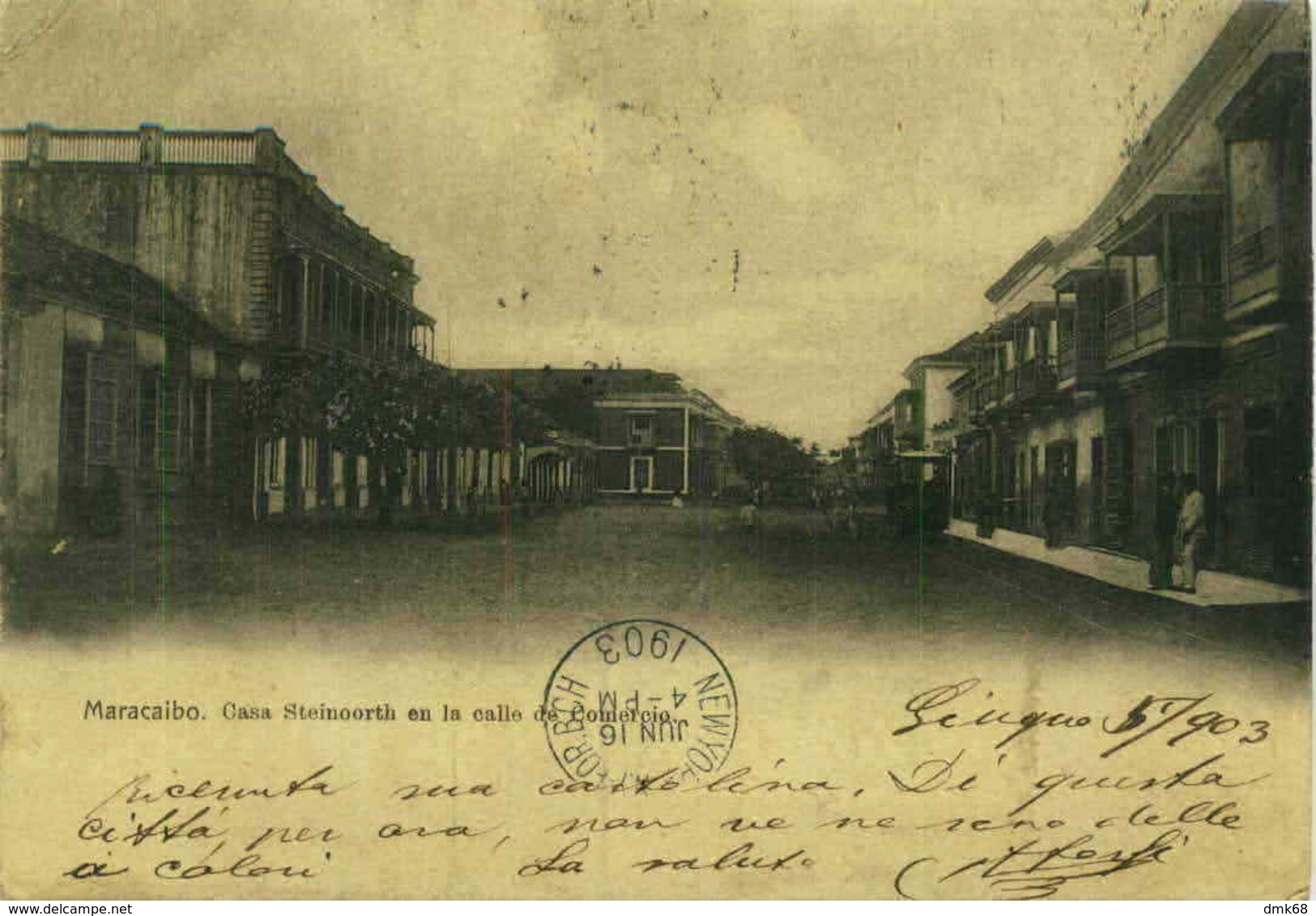 VENEZUELA - MARACAIBO - CASA STEINOORTH EN LA CALLE DE COMERCIO - 1903 (BG1757) - Venezuela