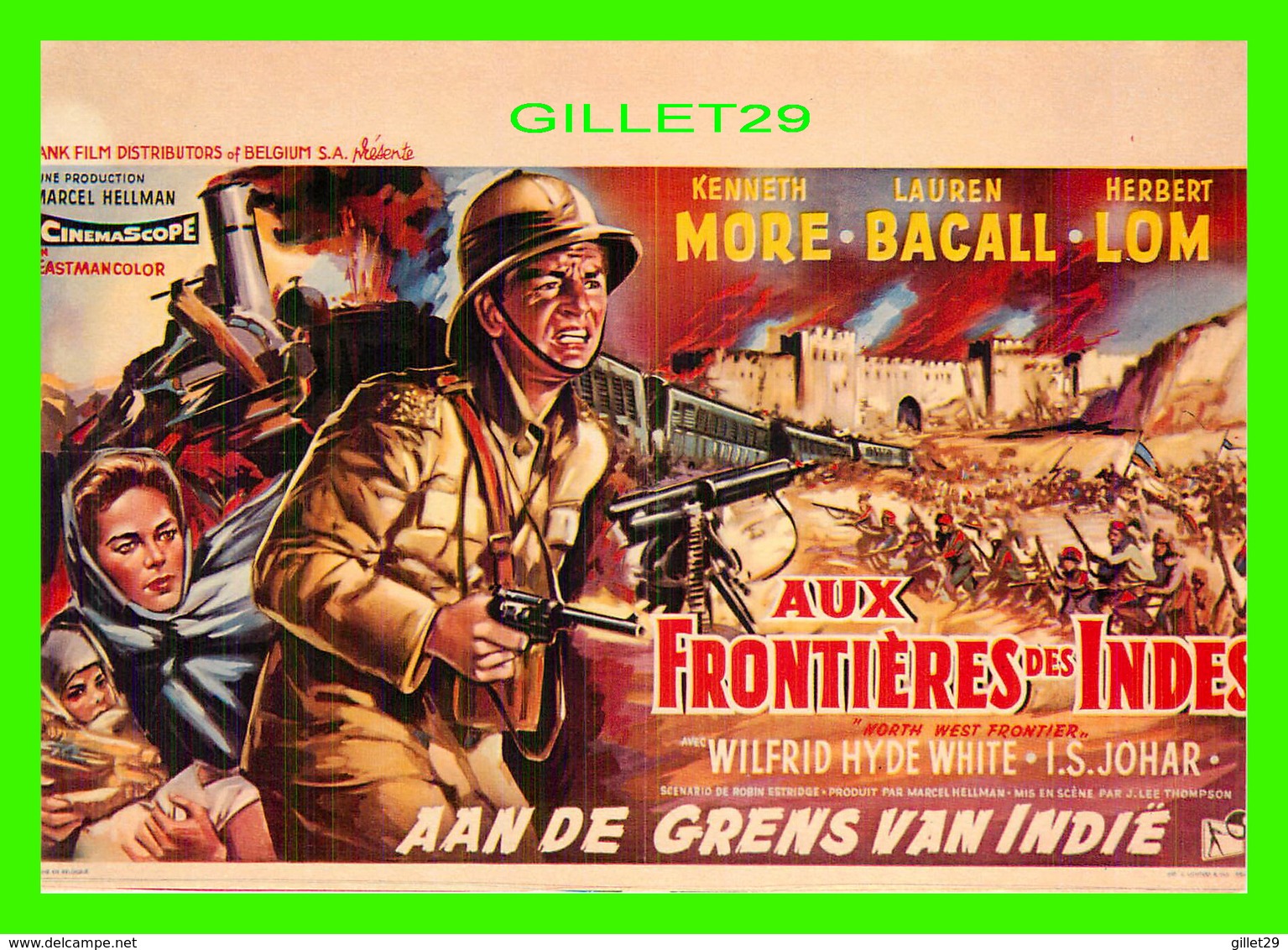 AFFICHE DE FILM - AUX FRONTIÈRES DES INDES - ÉDITIONS F. NUGERON - - Affiches Sur Carte