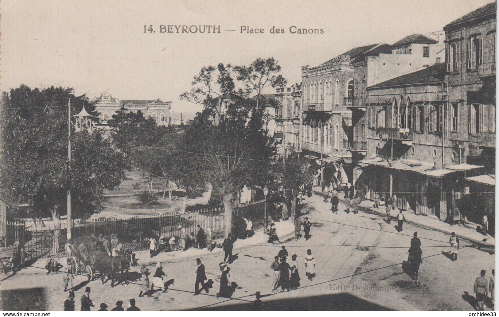 CPA Beyrouth - Place Des Canons (avec Jolie Animation) - Liban