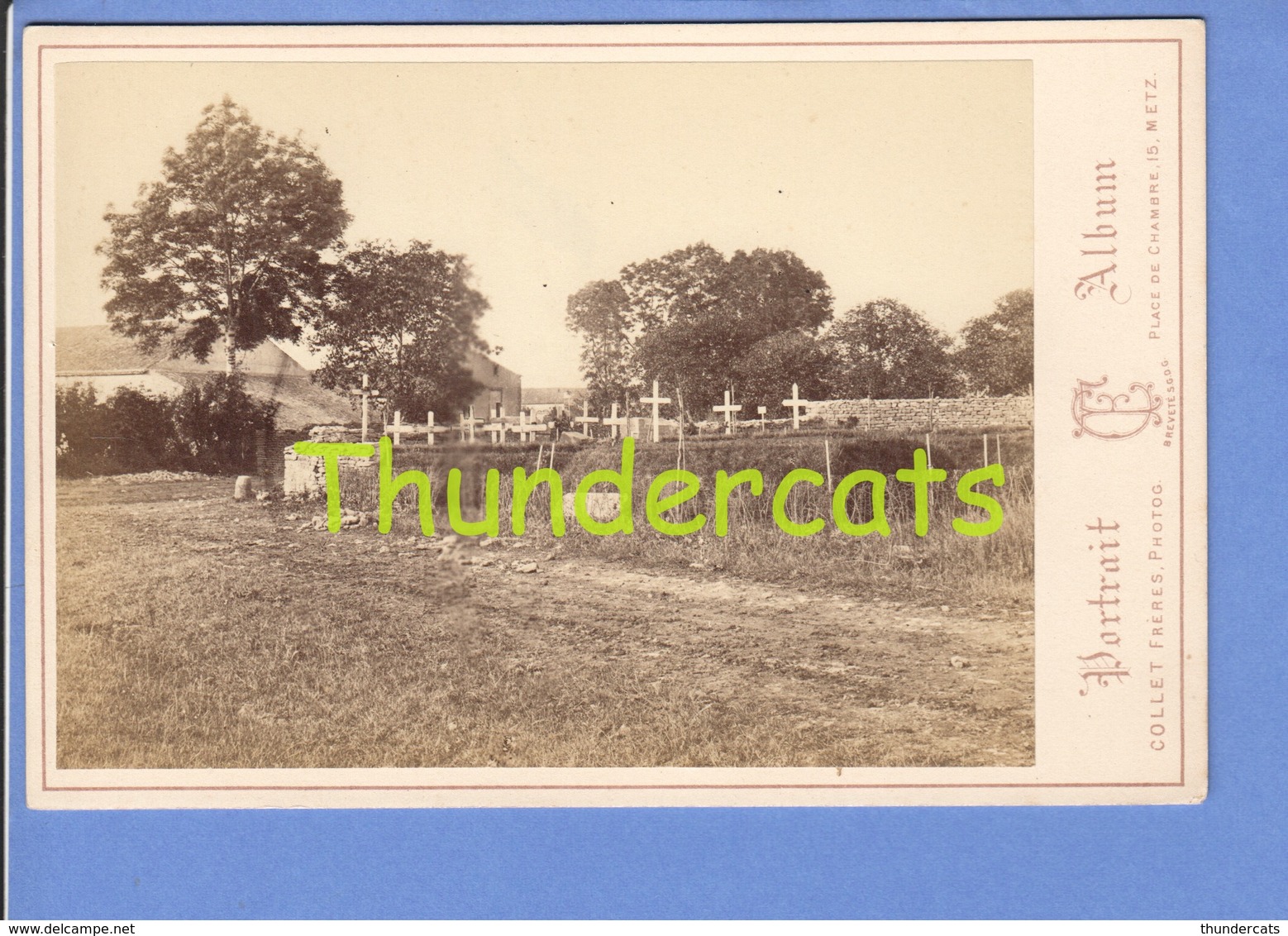 GRAND PHOTO DE CABINET 16cm X 11 Cm METZ COLLET FRERES SAINTE MARIE AUX CHENES CIMETIERE - Ancianas (antes De 1900)