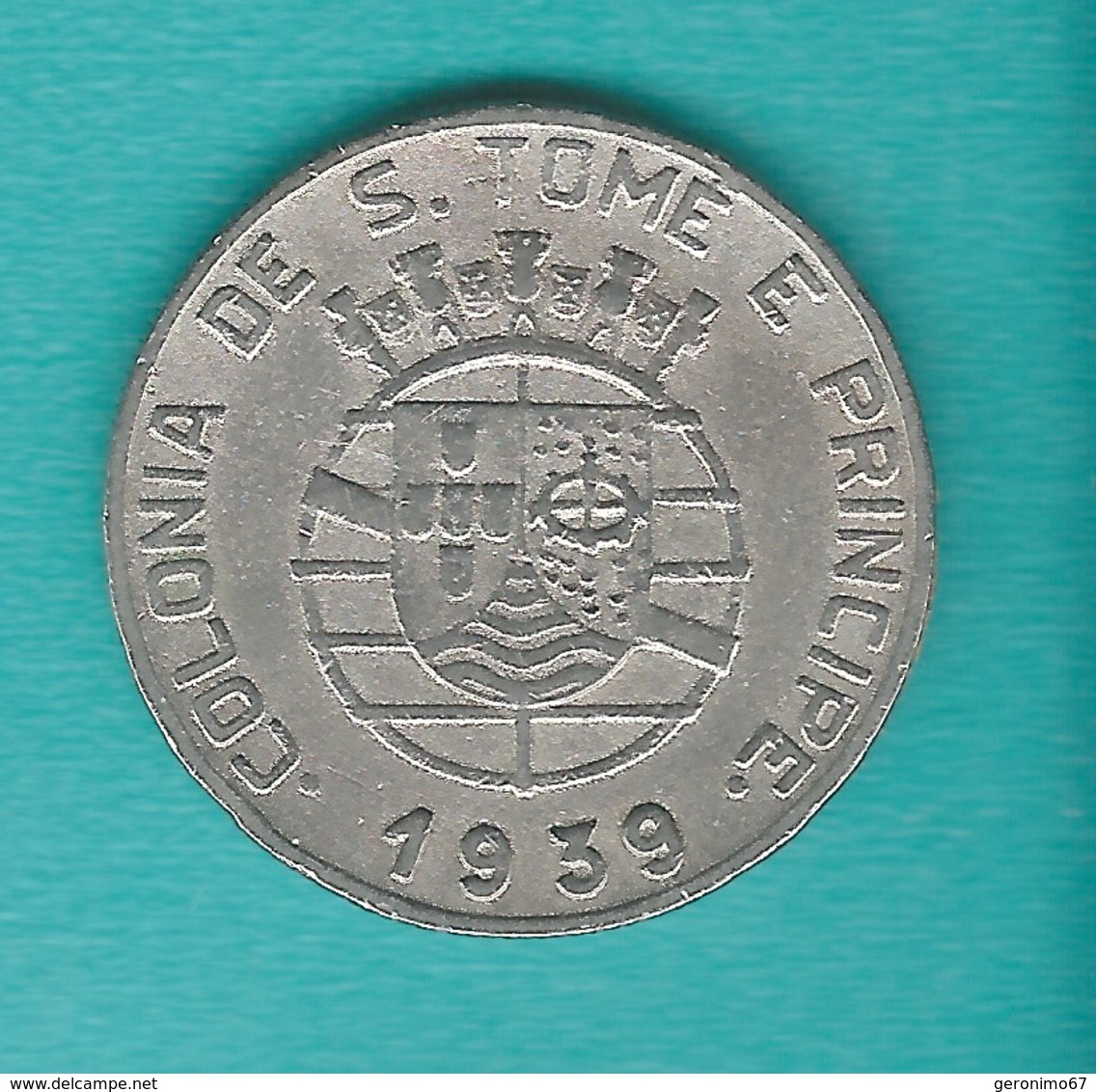 Portuguese - 1 Escudo - 1939 (KM4) - Sao Tome Et Principe