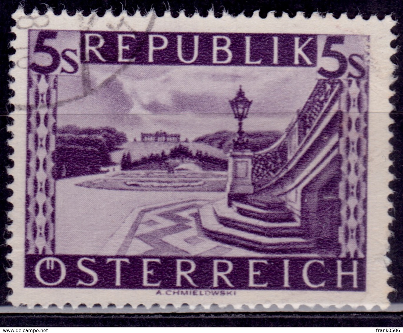 Austria 1947-48, Scenic Schoenbrunn, 5s, Sc#515, Used - Used Stamps