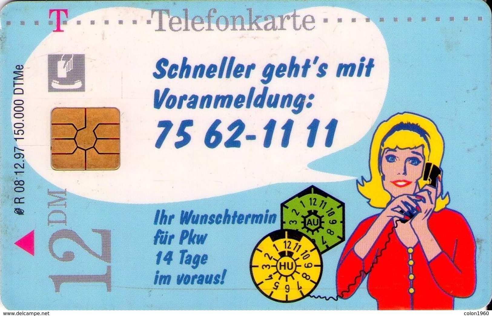 TARJETA TELEFONICA DE ALEMANIA. TÜV Berlin-Brandenburg. R 08 12.97 (418) - R-Reeksen : Regionaal