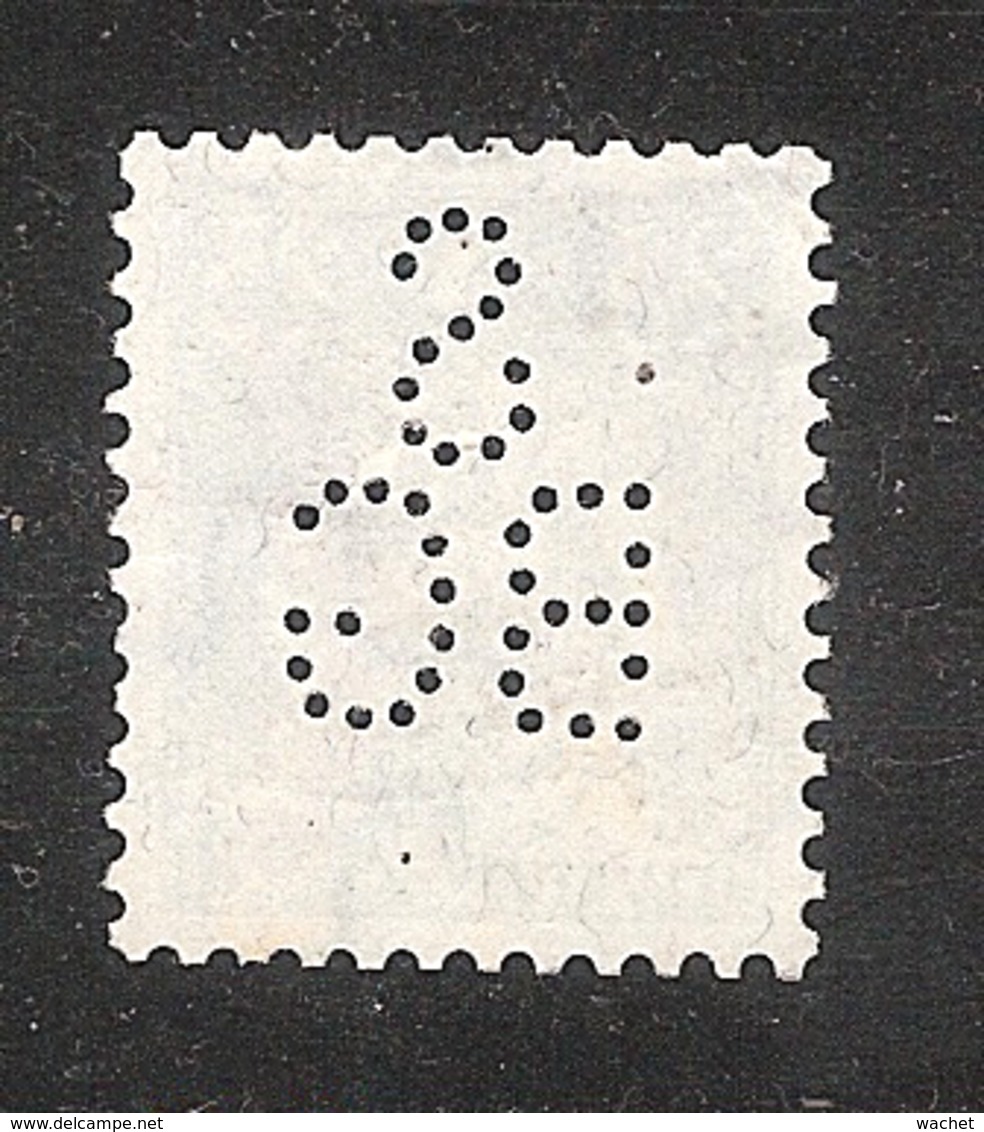 Perfin/perforé/lochung Switzerland No 99  1908-1933 - Hélvetie Assise Avec épée S BG Schweizerische Bankgesellschaft - Perfins