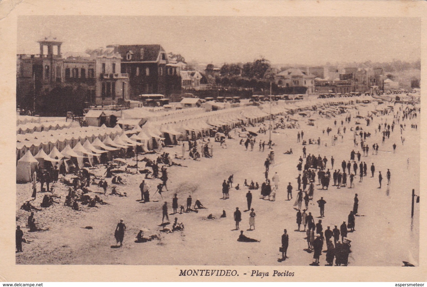 MONTEVIDEO. PLAYA POCITOS. URUGUAY. ED LIBRERIA VAZQUEZ. VOYAGEE 1944 - BLEUP - Uruguay