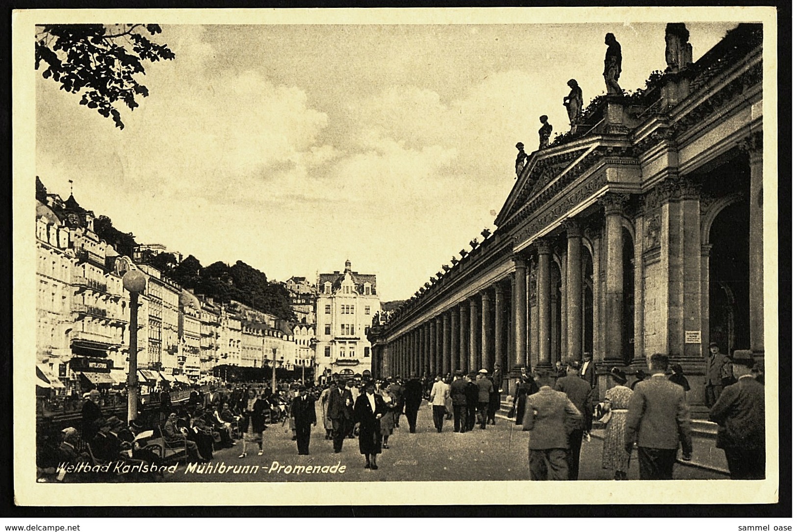 Karlsbad  -  Mühlbrunn-Promenade  -   Ansichtskarte Ca.1940    (9464) - Sudeten