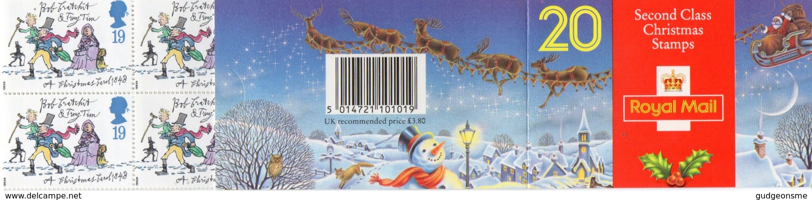 1993 20x 19p Christmas Booklet LX5 - Booklets