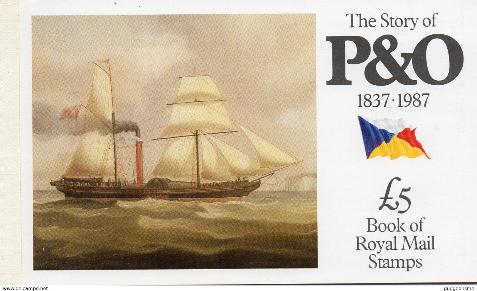 1987 £5 Prestige P&O Booklet DX8 - Booklets