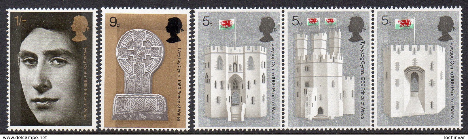 GREAT BRITAIN, 1969 PRINCE OF WALES 5 MNH - Nuevos