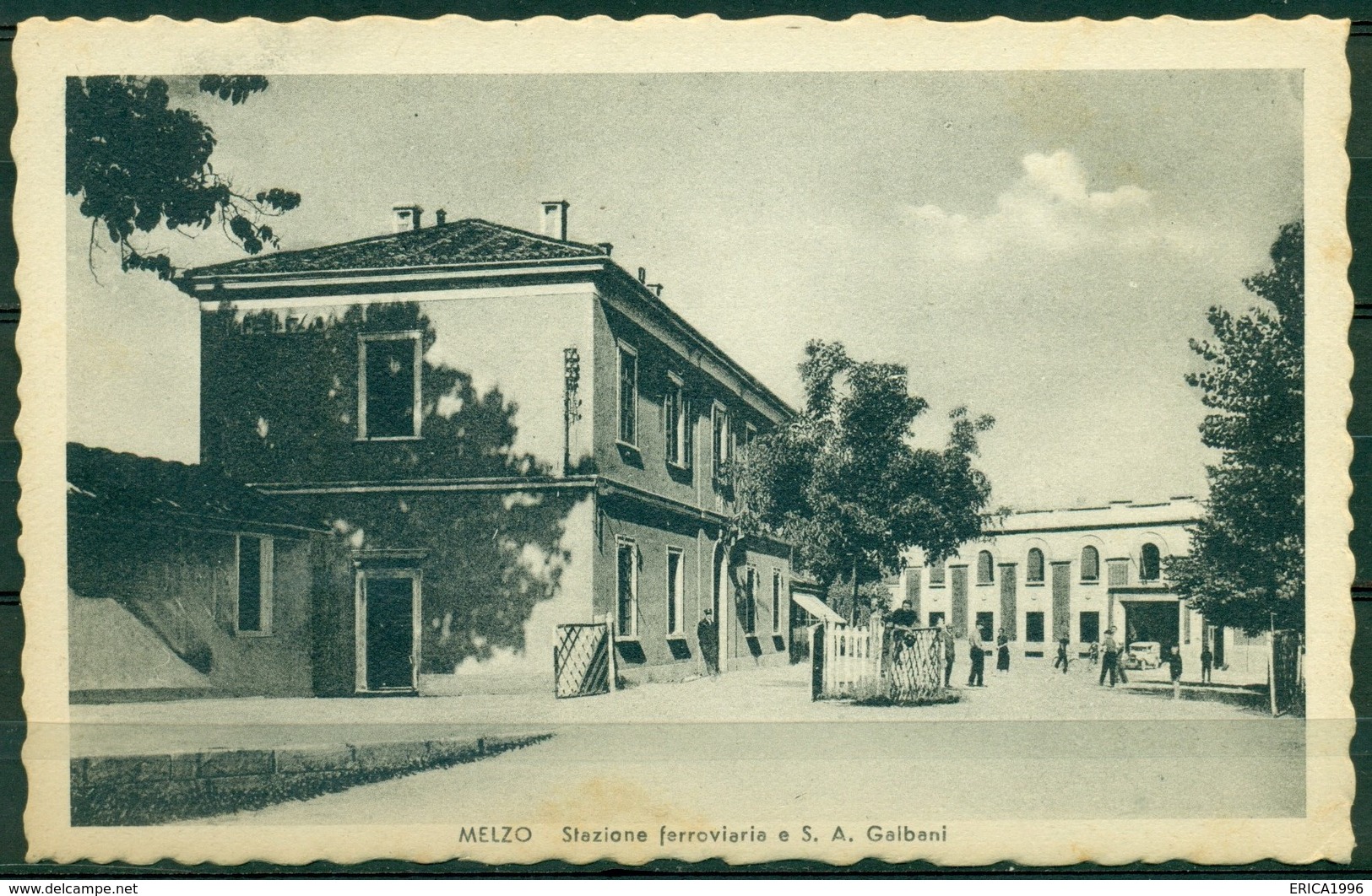 CARTOLINA - MILANO - CV1358 MELZO (Milano MI) Stazione Ferroviaria E S.A. Galbani, FP, Non Viaggiata, Ottime Condizioni - Milano