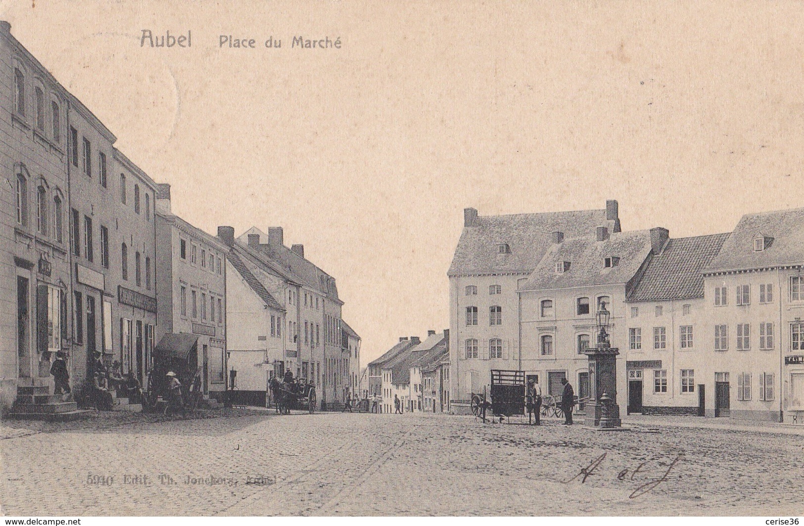 Aubel Place Du Marché Circulée En 1907 - Aubel