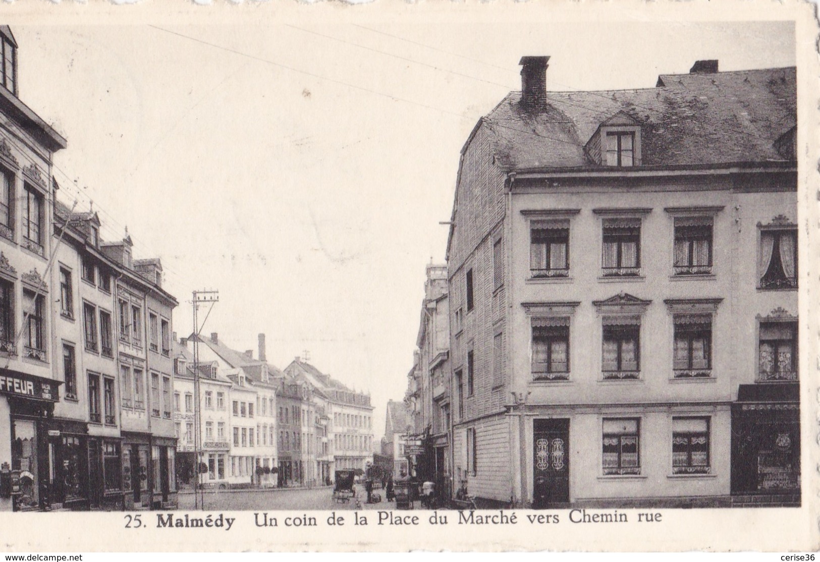 Malmédy Un Coin De La Place Du Marché Circulée En 1950 - Malmedy