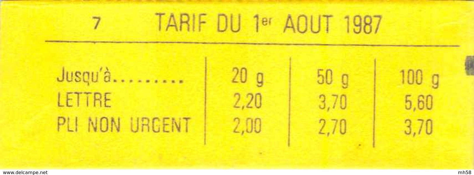 FRANCE - Carnet Conf. 7 - 2f20 Liberté Rouge - YT 2376 C6B / Maury 461a - Autres & Non Classés