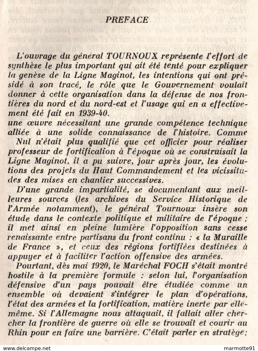 DEFENSE DES FRONTIERES HAUT COMMANDEMENT  GOUVERNEMENT FRANCAIS 1919 1939 GENERAL TOURNOUX  LIGNE MAGINOT - 1939-45