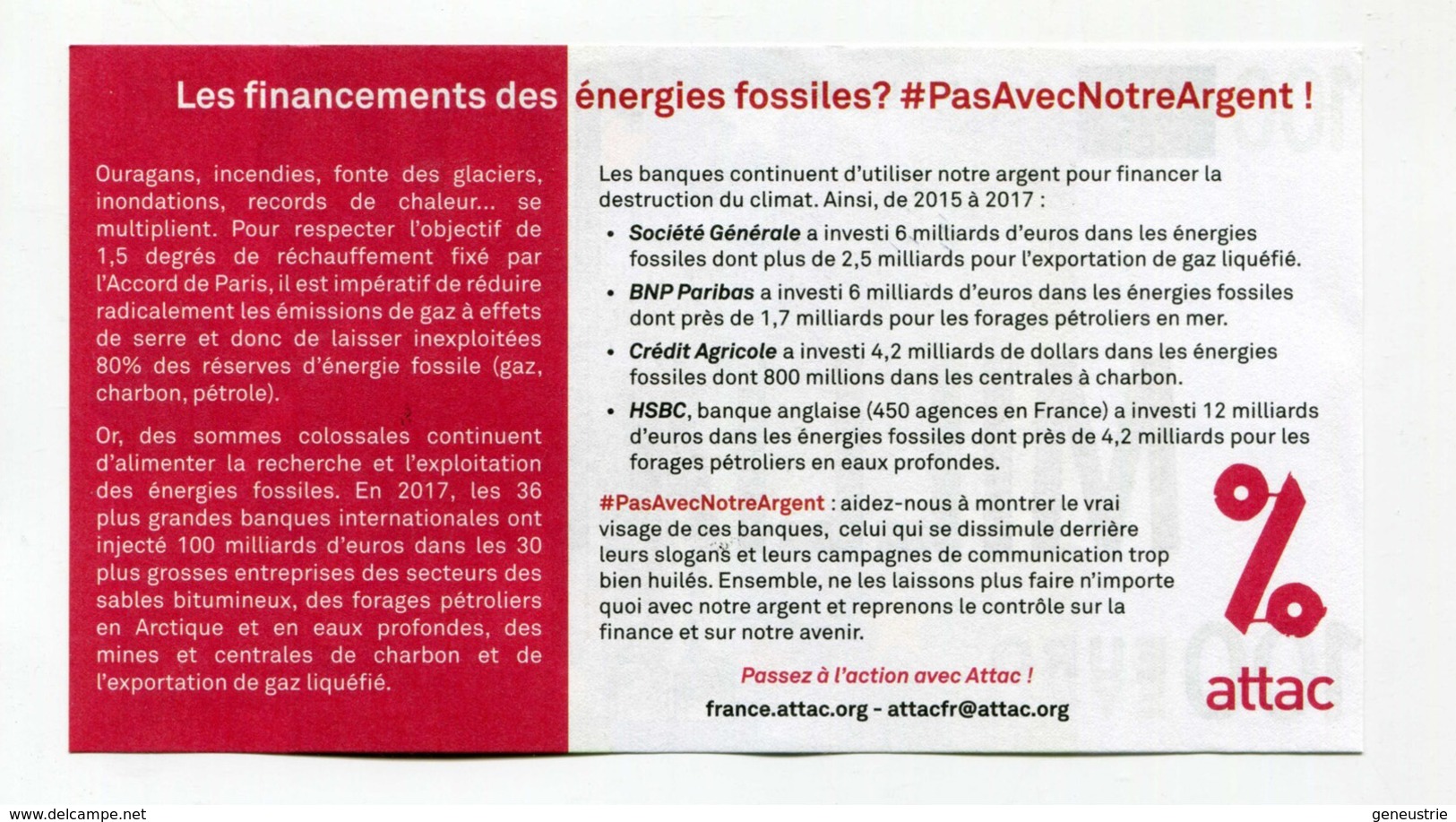 Lot De 2 Billets Politiques De 100 Et 60 Milliards D'euro "Association Attac à Paris" - Fictifs & Spécimens