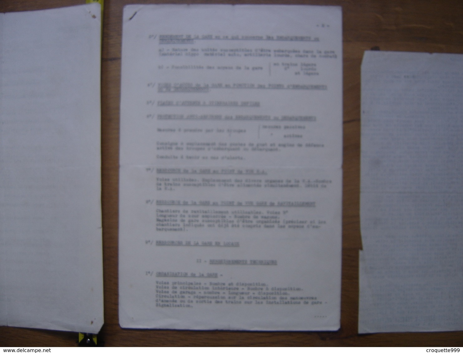 1938 Lyon MEMENTO RECONNAISSANCE DE GARE Besoin Militaire CHEMIN DE FER TRAIN Militaria - Other Plans