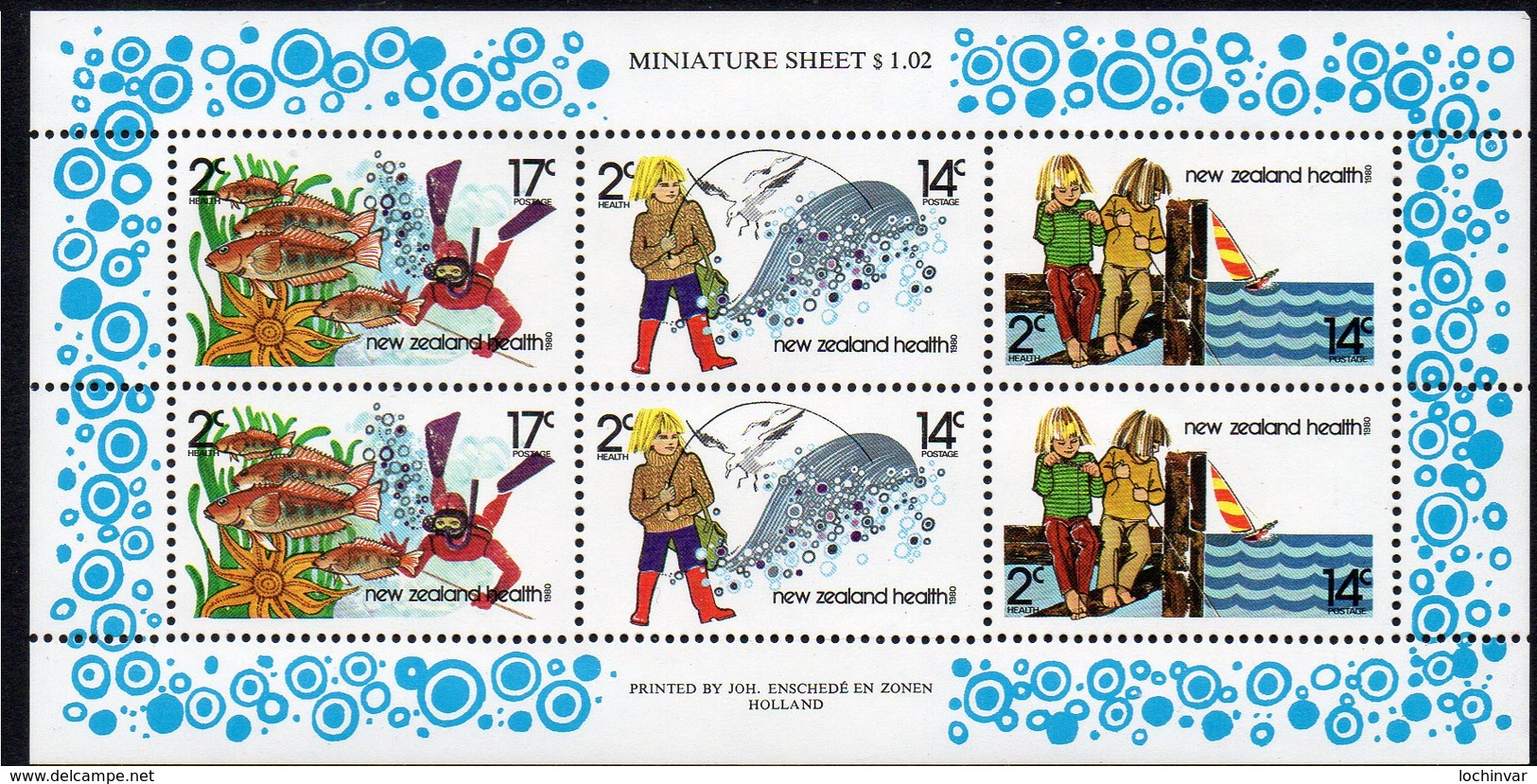 NEW ZEALAND, 1980 HEALTH MINISHEET MNH - Unused Stamps