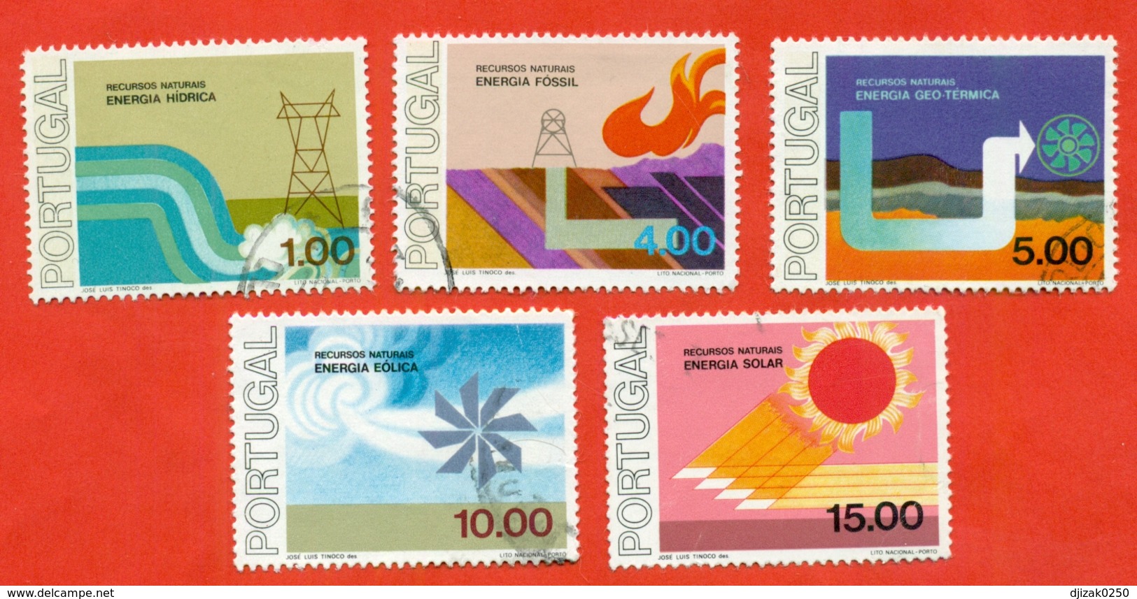 Portugal 1976.Energy. Used Stamps. Complete Series. - Factories & Industries