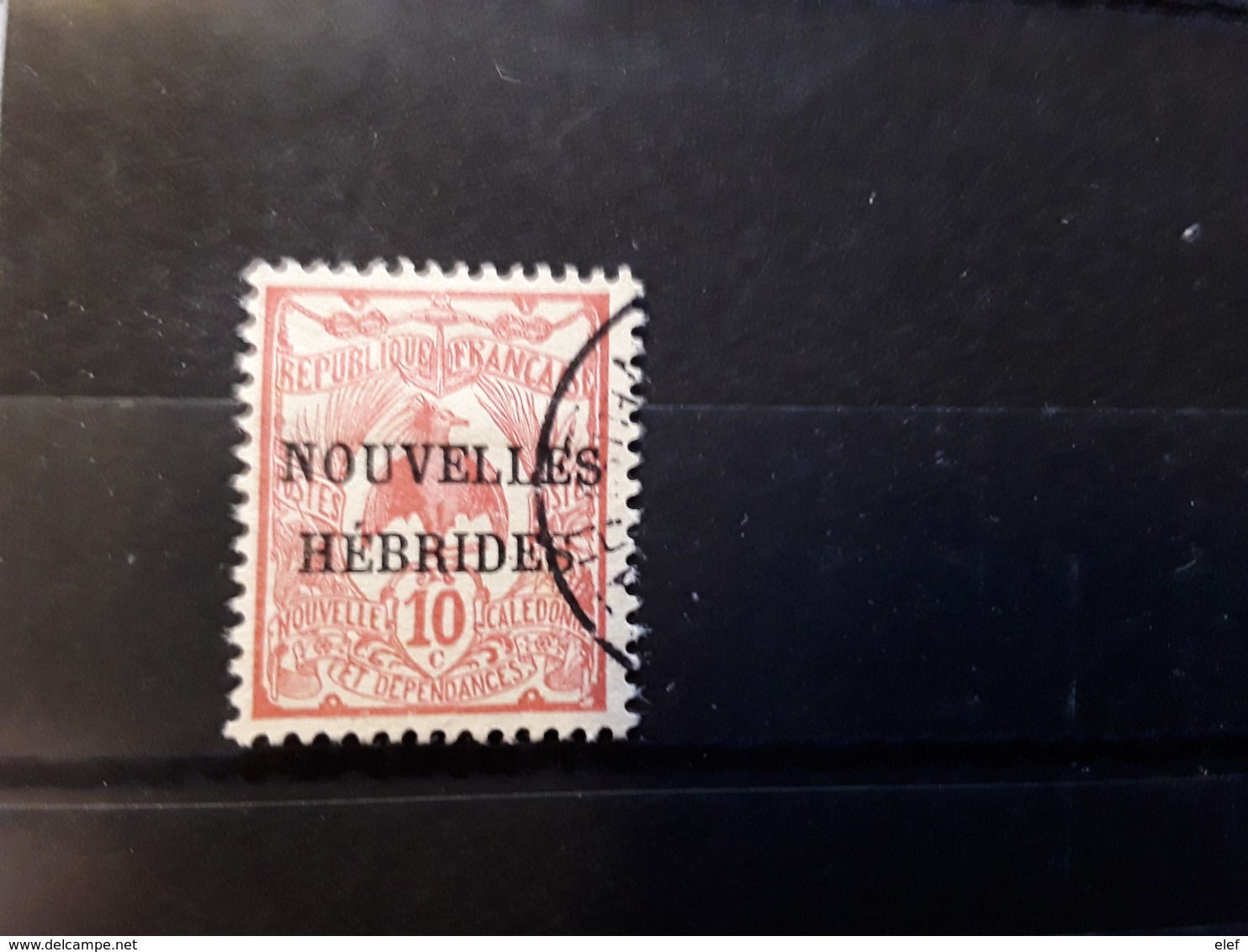NEW NOUVELLES HEBRIDES, 1908, Type Cagou Surchargé,  Yvert No 2, 10 C Rose Obl TB - Oblitérés
