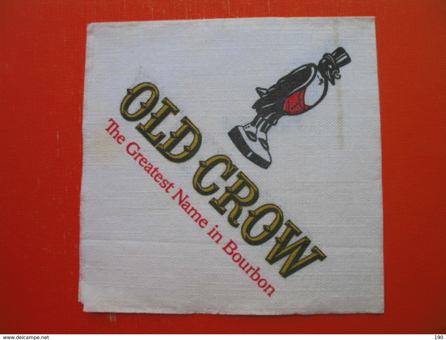 Paper Napkin.OLD CROW.The Greatest Name In Bourbon - Serviettes Publicitaires