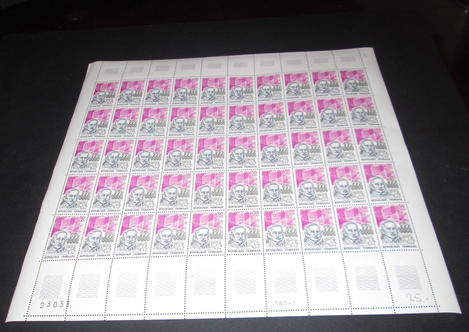 France 1973 Neuf** N° 1769 GARNIER Feuille Complète (full Sheet) 50 Timbres - Feuilles Complètes